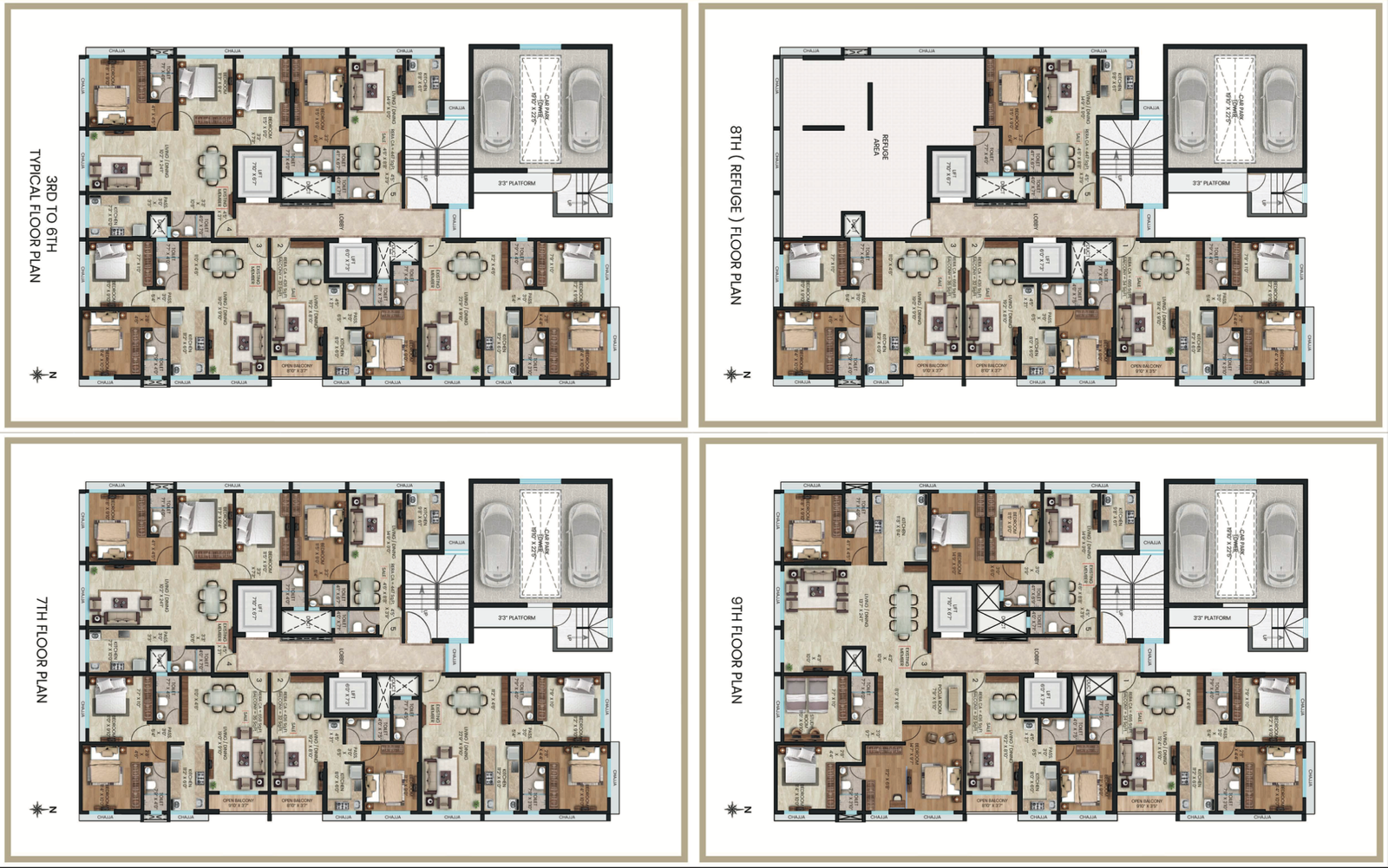 Luxury floor plan view showcasing modern spacious layouts in a premium residential setting