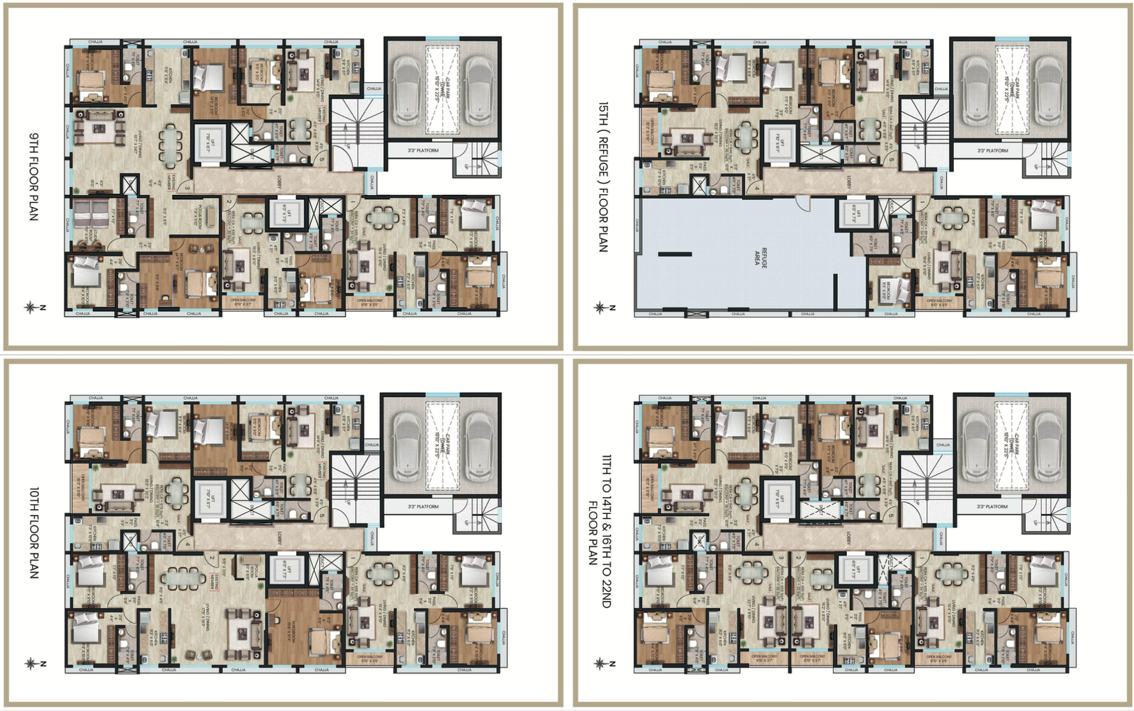 Luxury floor plan view showcasing modern spacious layouts in a premium residential setting