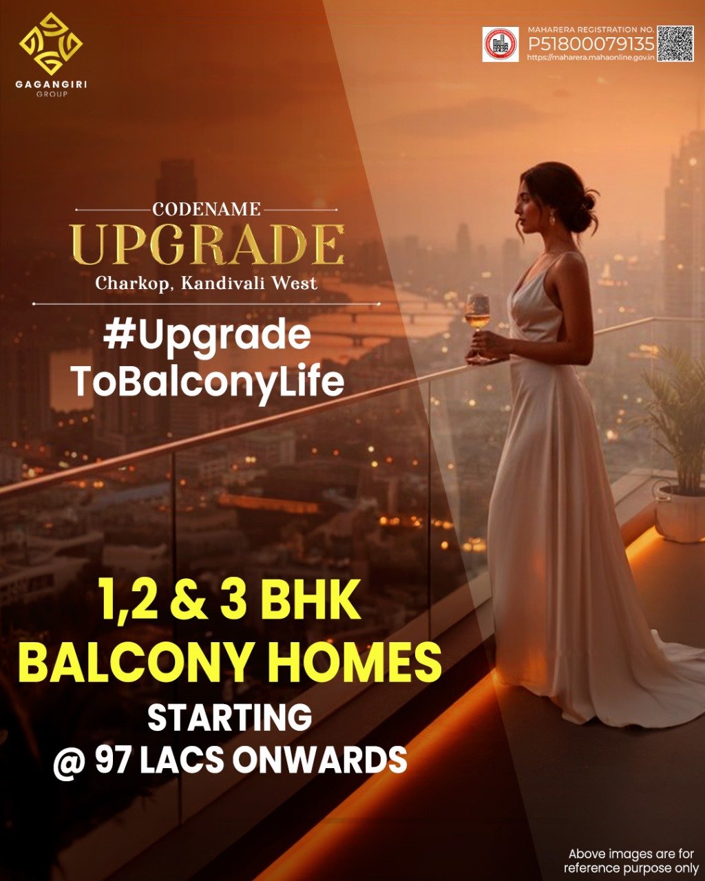 Luxury high-rise apartment view showcasing elegant living spaces in Charkop Kandivali West