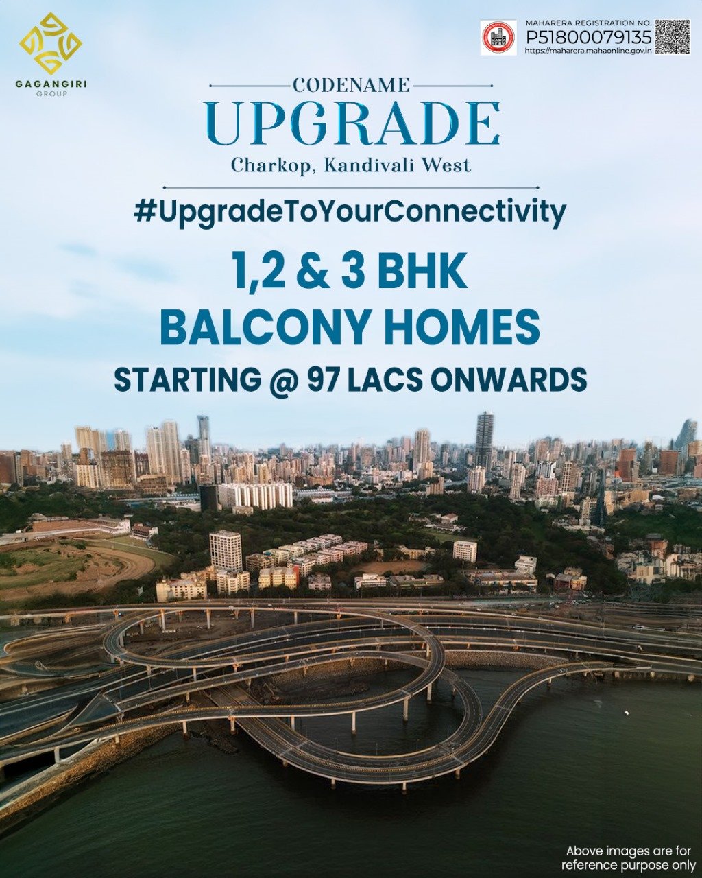 Luxury high-rise apartment view showcasing elegant living spaces in Charkop Kandivali West